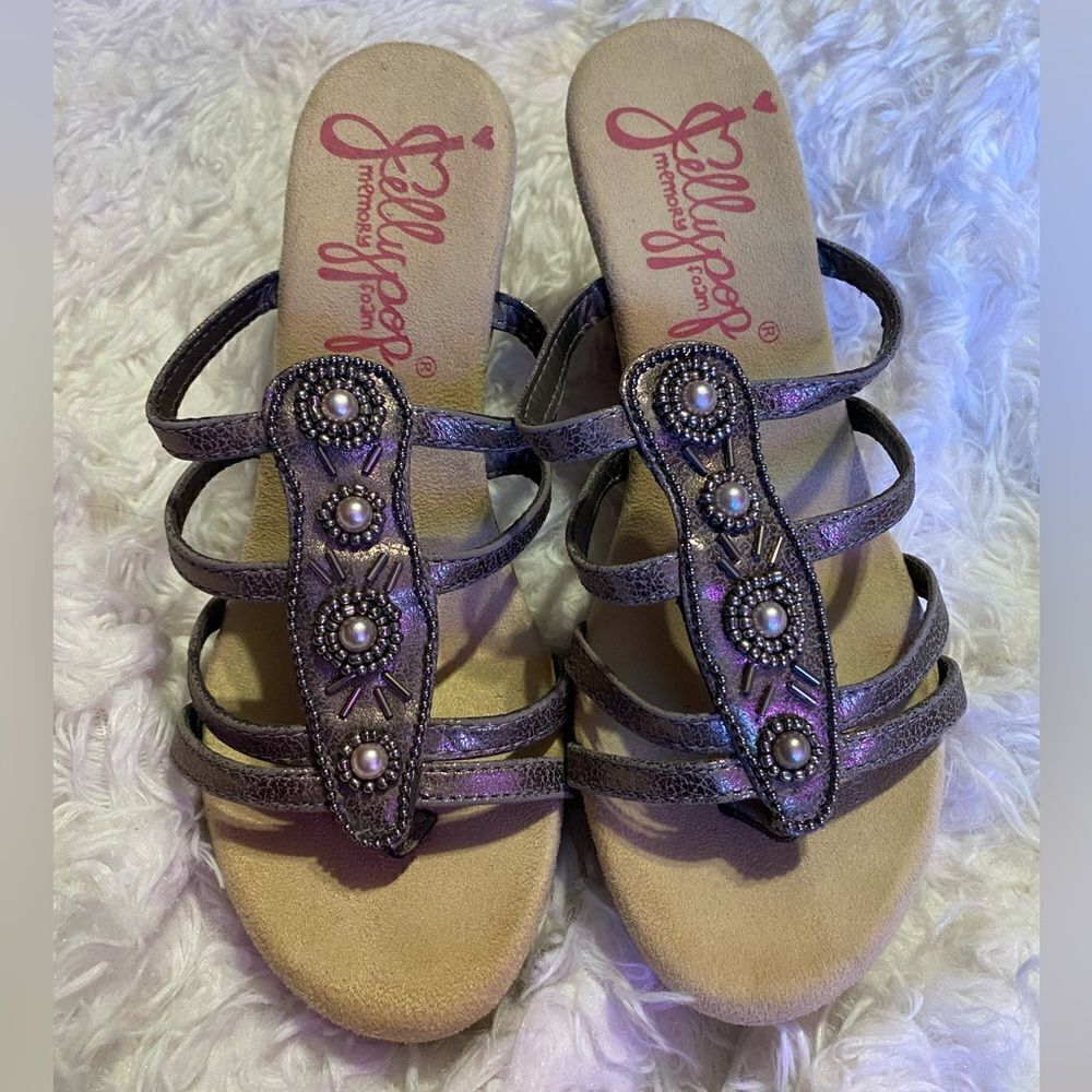 JellyPop Women’s Jeweled Wedges, 8M